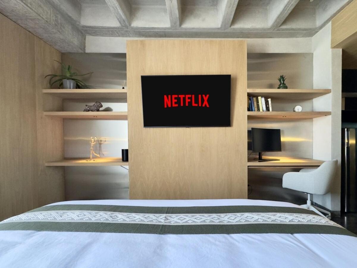 Apartment New Loft W Ks Bed W Airconditioner At Roma Norte *